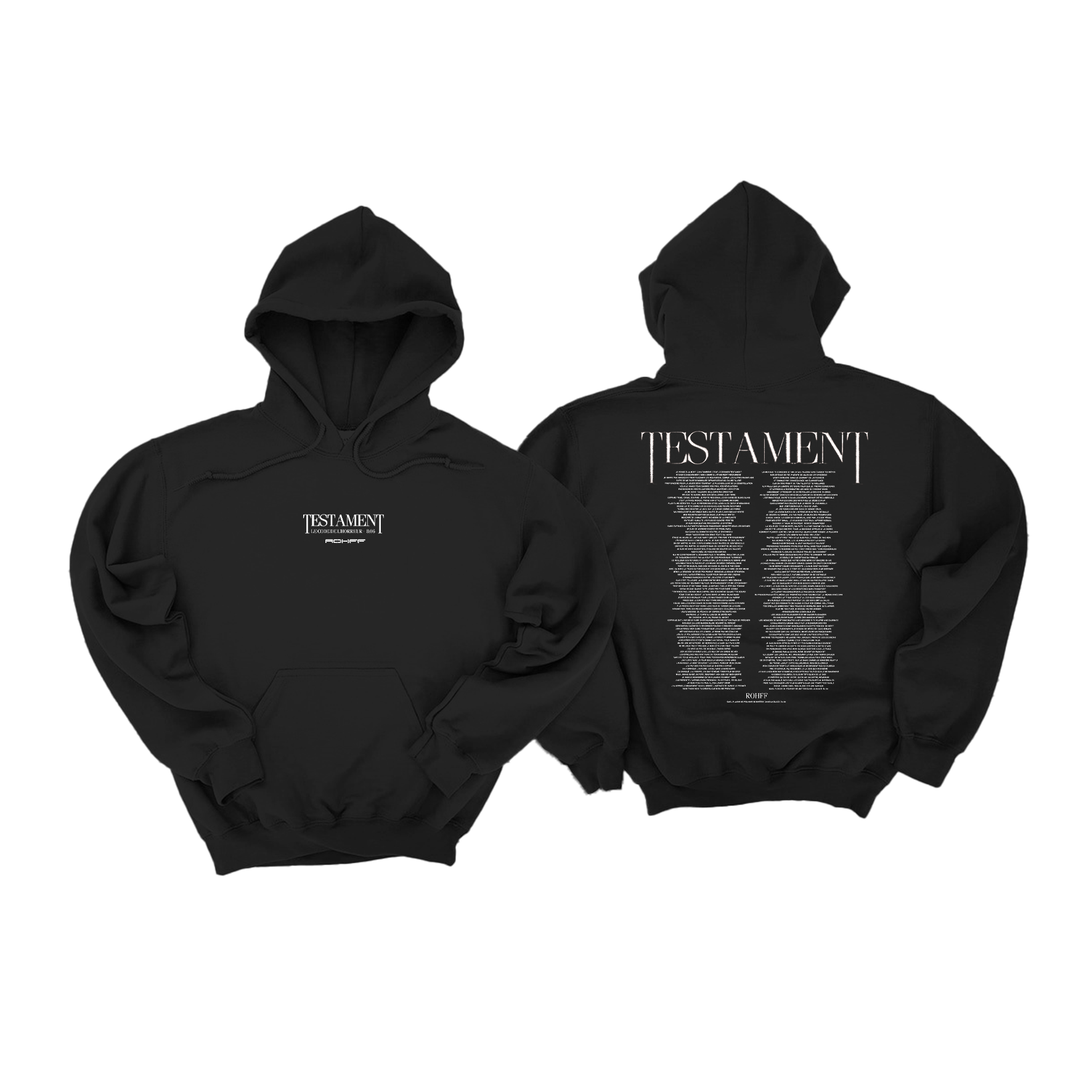HOODIE NOIR "TESTAMENT"