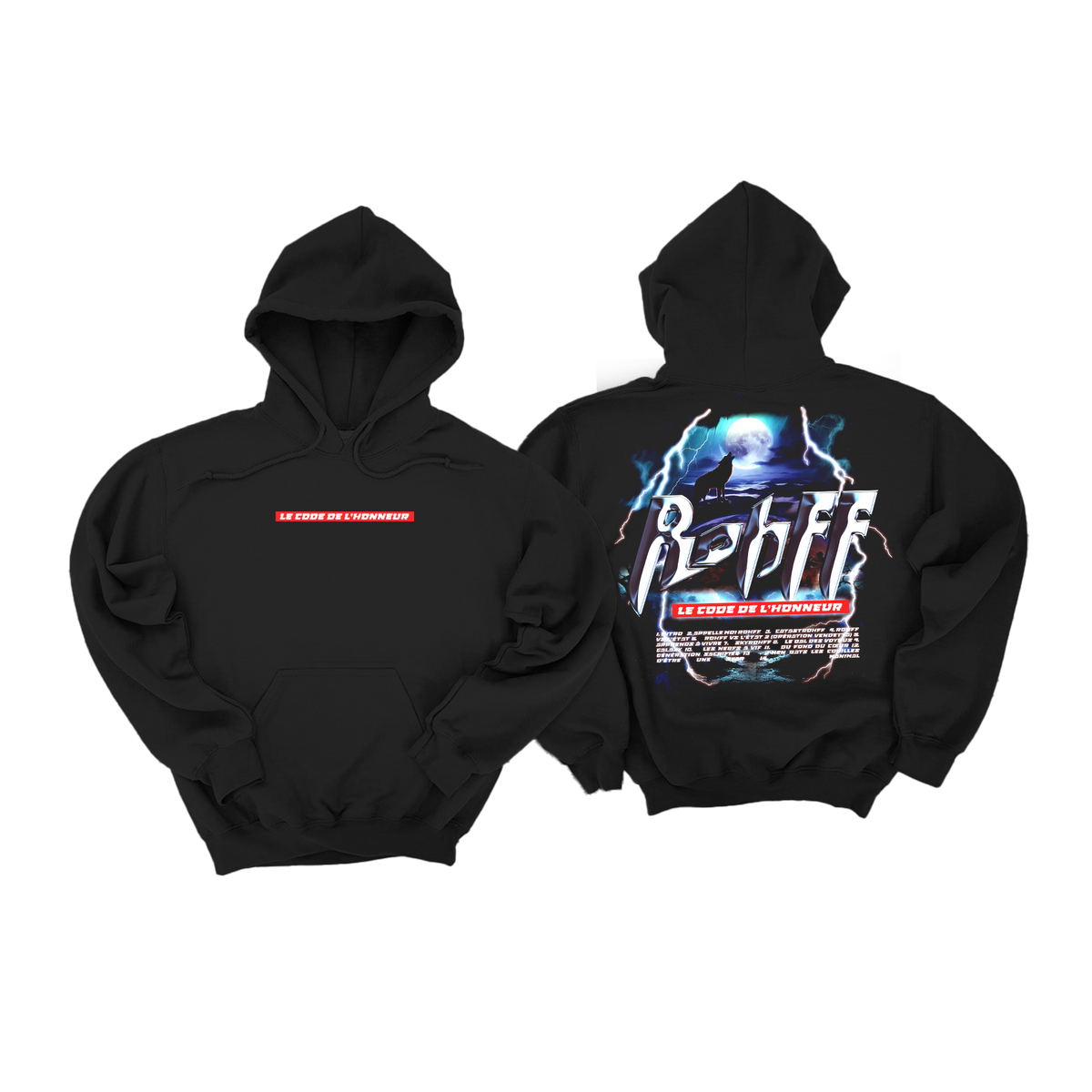 Sweat à Capuche "Force Et Honneur" - Coupe Classique - Col Tissé - 241 G